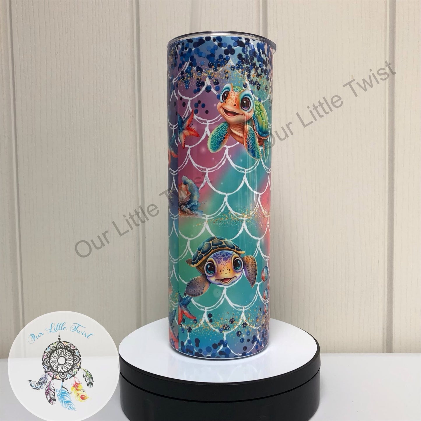 Rainbow  20oz turtle tumbler