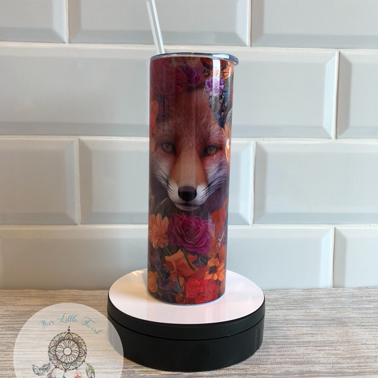 Fox in flowers Tumbler