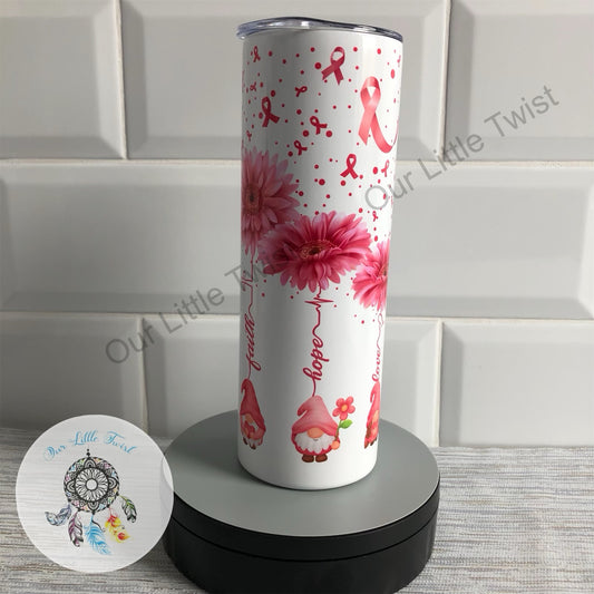 Breast Cancer gonk/gnome Tumbler