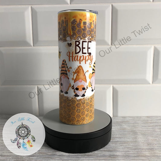 Bee Happy gnome/gonk Tumbler